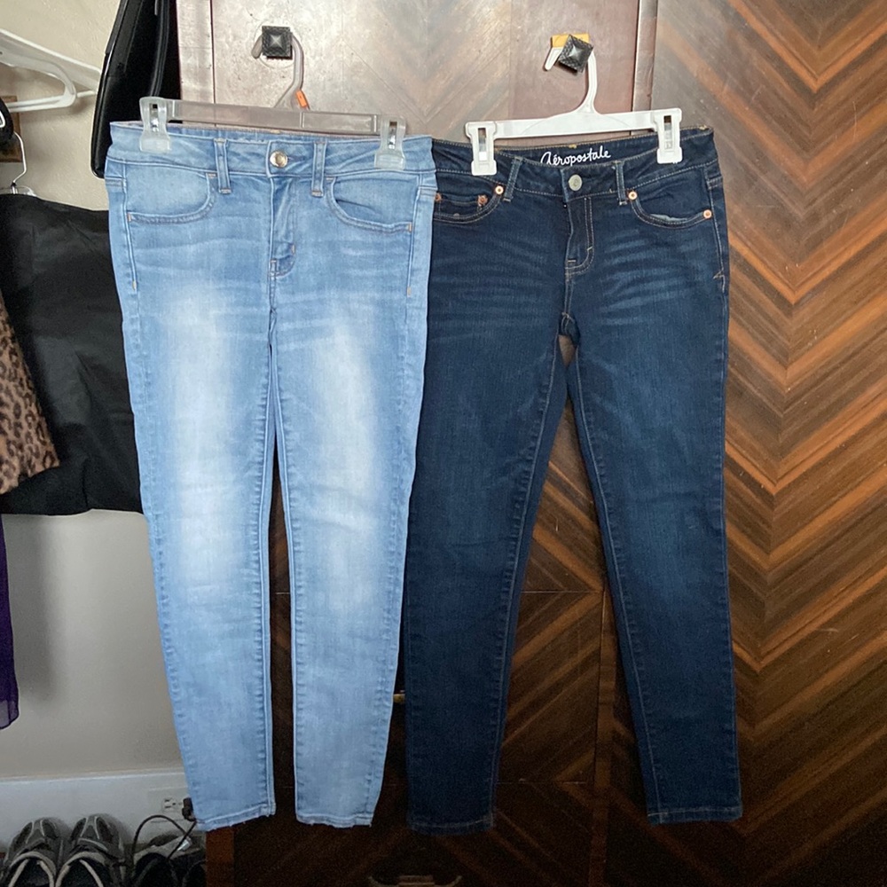 2 pair skinny jeans